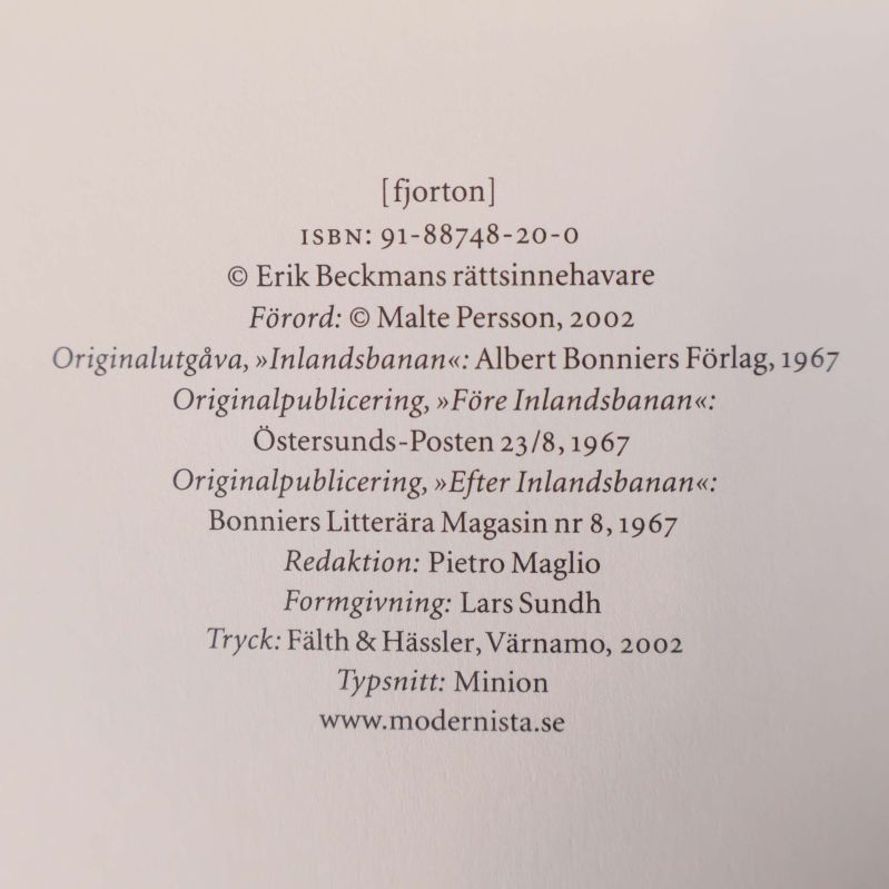 Sida i boken med ISBN-nummer och copyrightinformation