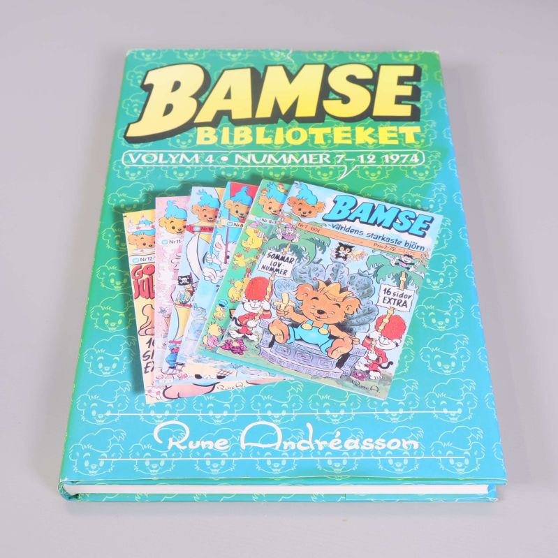 Framsida av Bamsebiblioteket volym 4 nummer 7-12 från 1974