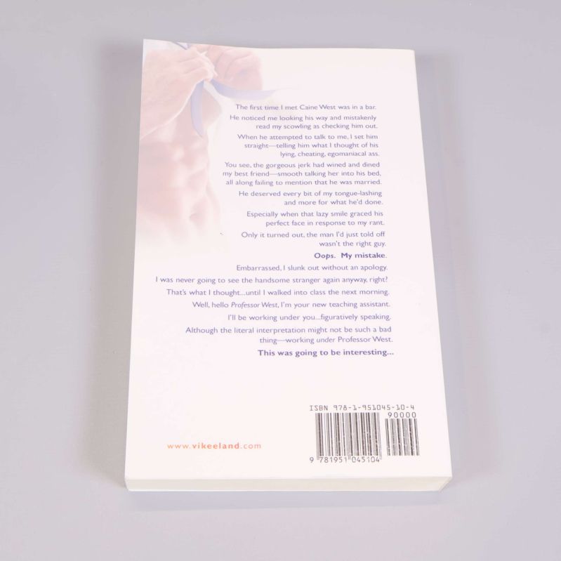 Baksida av Beautiful Mistake med sammanfattning och ISBN-nummer