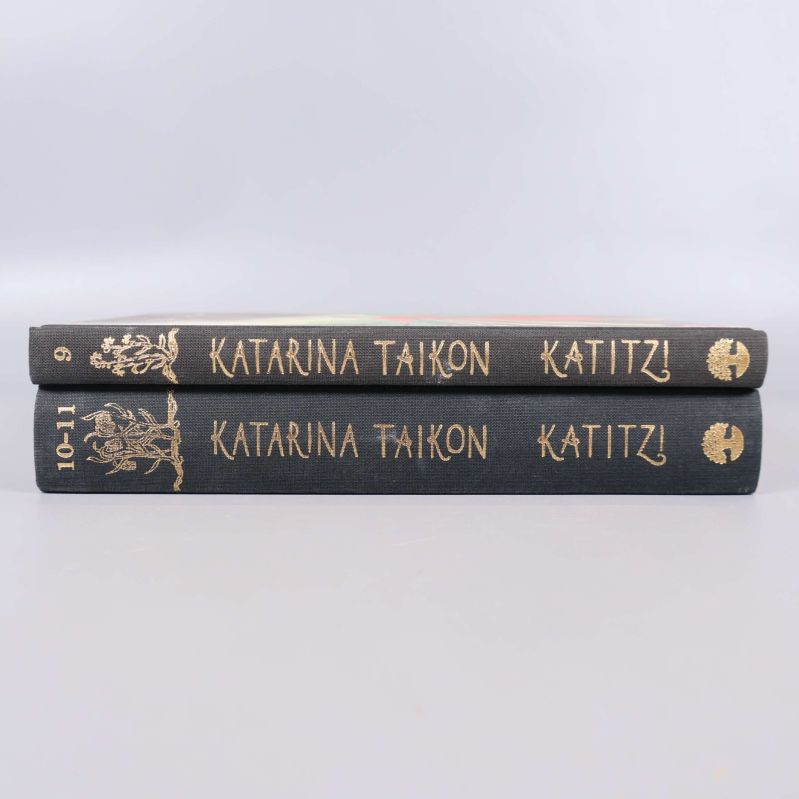 Bokryggar med guldtext: Katitzi av Katarina Taikon, nummer 6 och 10-11