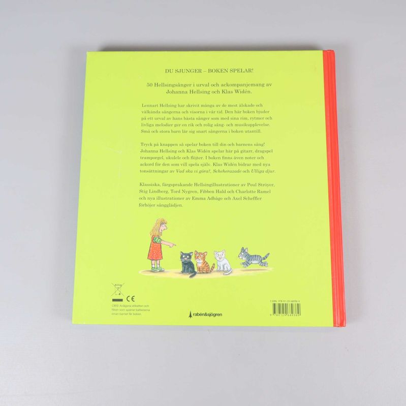 Baksida av Herr Gurka, Krakel Spektakel med text och illustration av barn med katter