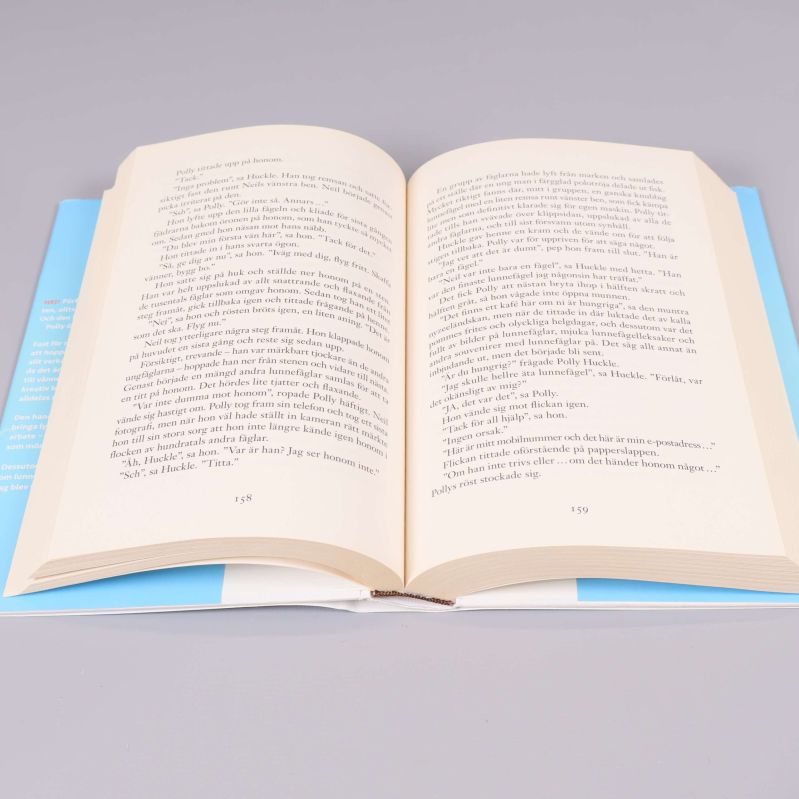 Uppslag från insidan av boken med synlig svensk text