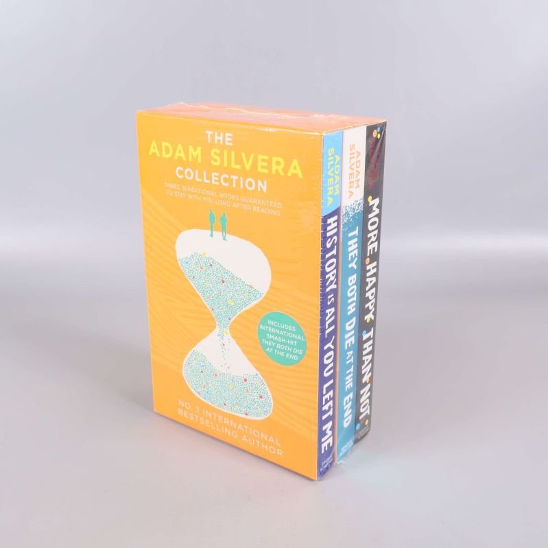 The Adam Silvera Collection i färgglad box med tre böcker synliga från sidan