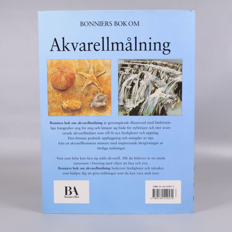 Baksidan av bok med beskrivning av innehåll och ISBN
