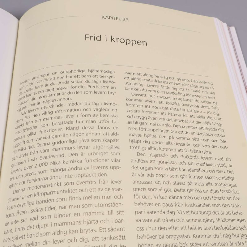 Uppslag i boken Medial läkning, kapitel Frid i kroppen