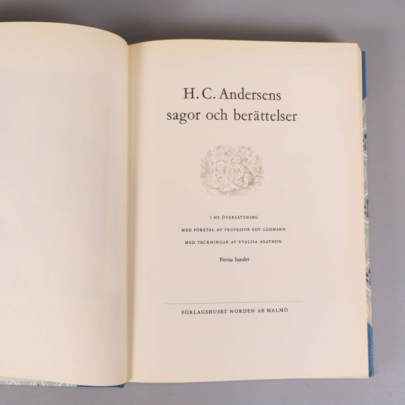 Titelblad för H.C. Andersens sagor och berättelser, första bandet