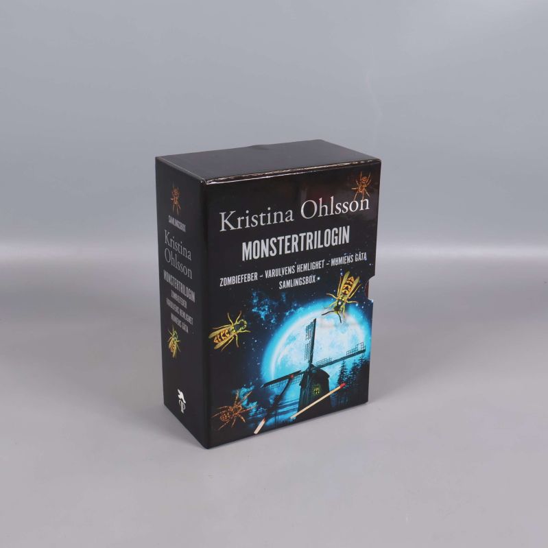 Samlingsbox Monstertrilogin med färgstarkt omslag och illustrationer
