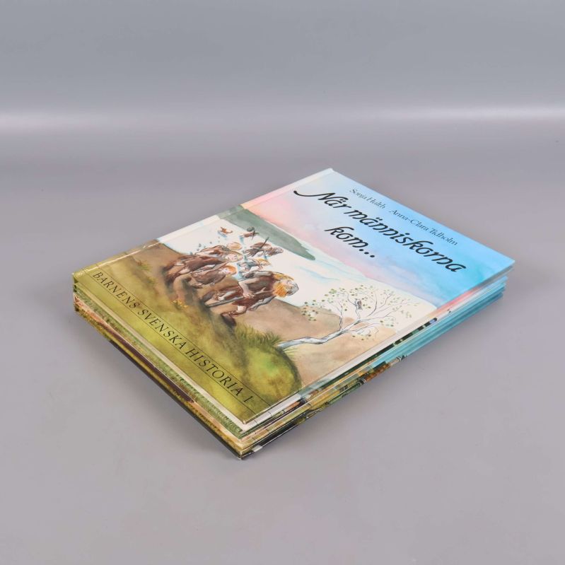 Omslag och illustration av boken När människorna kom...