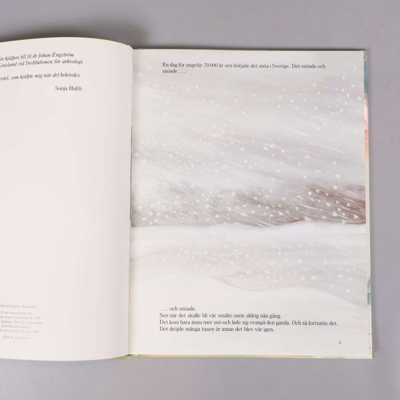 Inslag med illustration och inledningstext om istiden