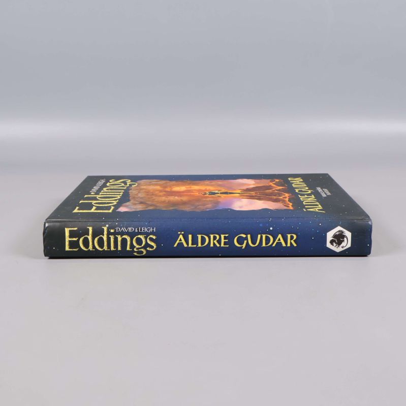 Bokrygg på Äldre gudar, visar titel och författare