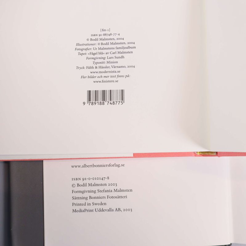 ISBN-sida i båda böckerna med synliga nummerkoder