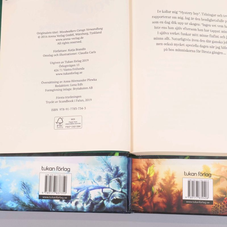 Inlaga och ISBN-nummer för Woodwalkers: Carags förvandling