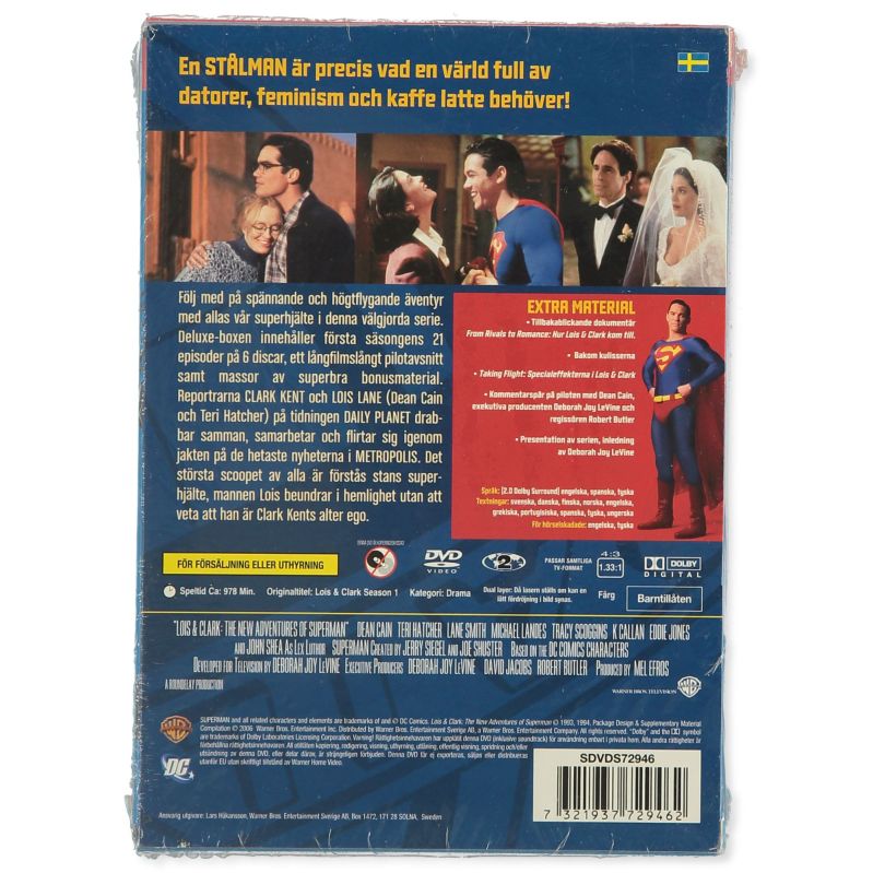 Baksida av DVD-boxen med serieinformation och bilder