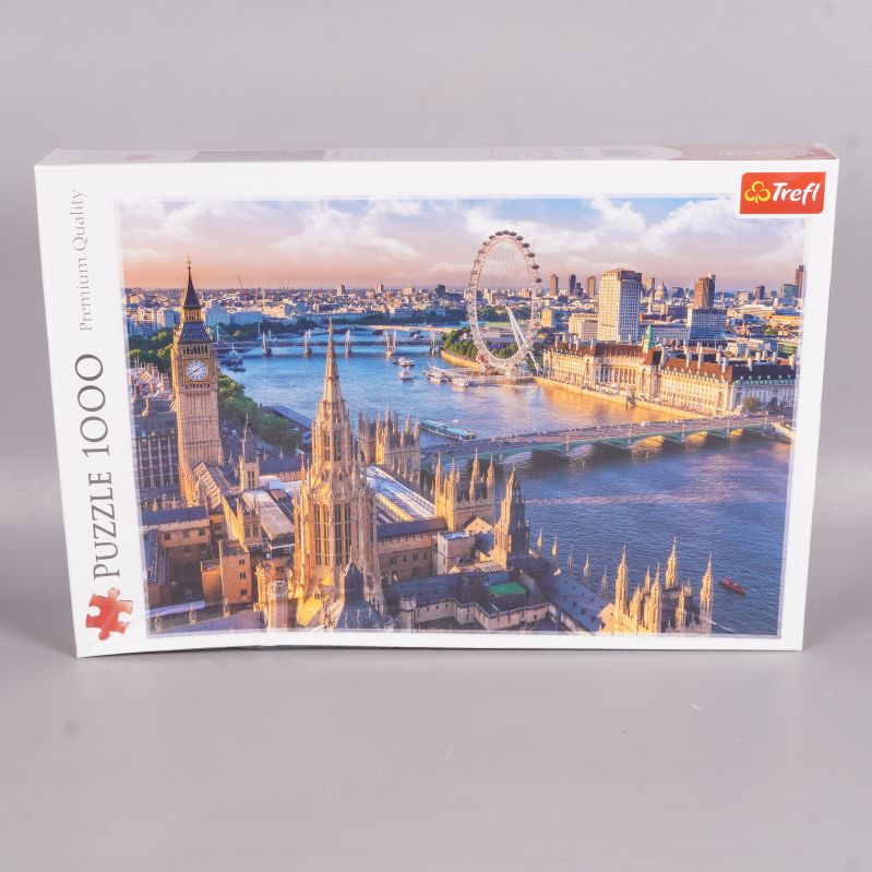 Pussellåda med Londonmotiv och 1000 bitar från Trefl
