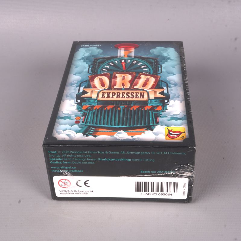 Undersidan av Ord Expressen visar produktinformation