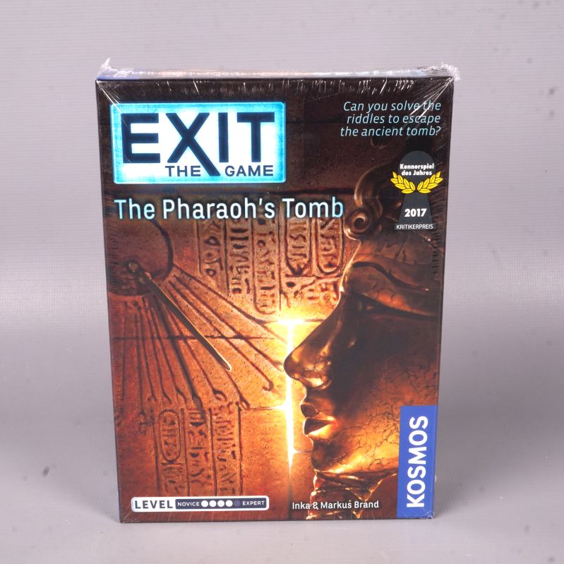 Framsida av spelet Exit The Pharaoh's Tomb med egyptiska motiv