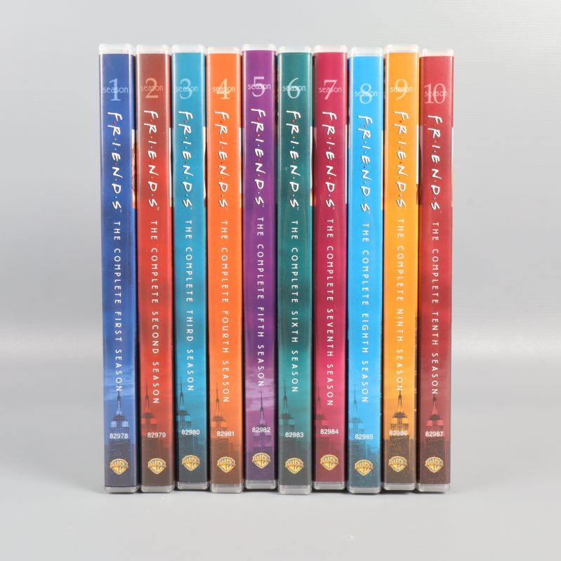 Uppradade DVD-fodral från första till tionde säsongen