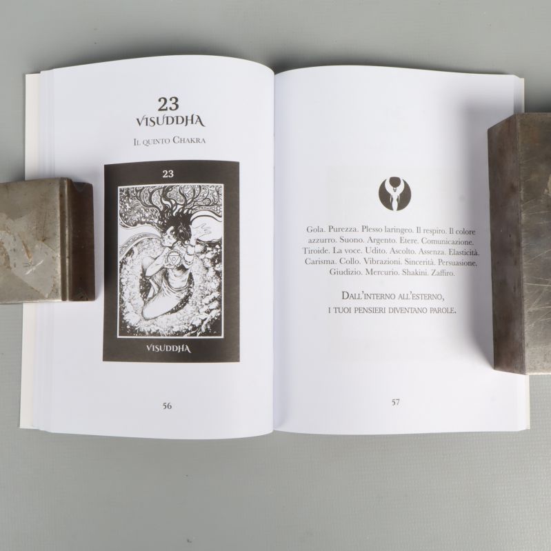 Uppslagen guidebok med illustration och text