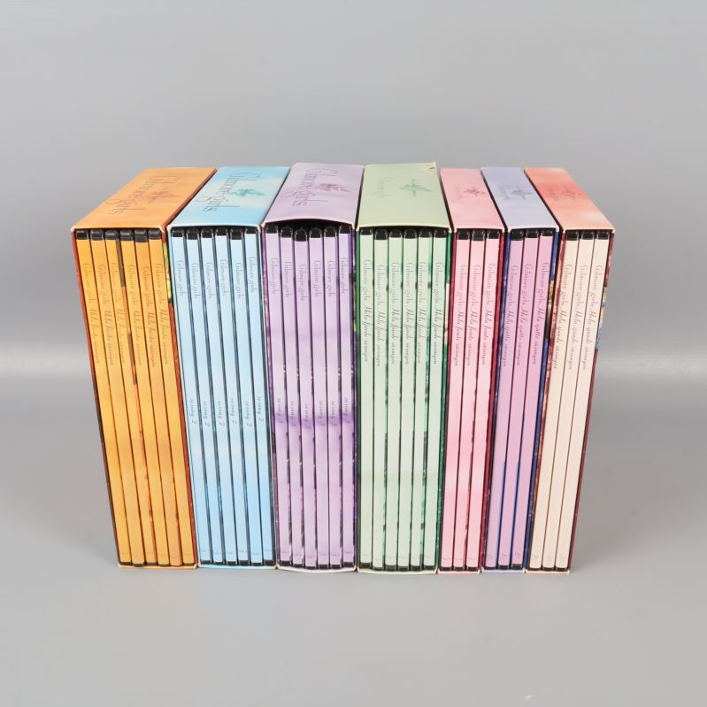 Sidorna på alla Gilmore Girls DVD-fodral i olika färger uppradade