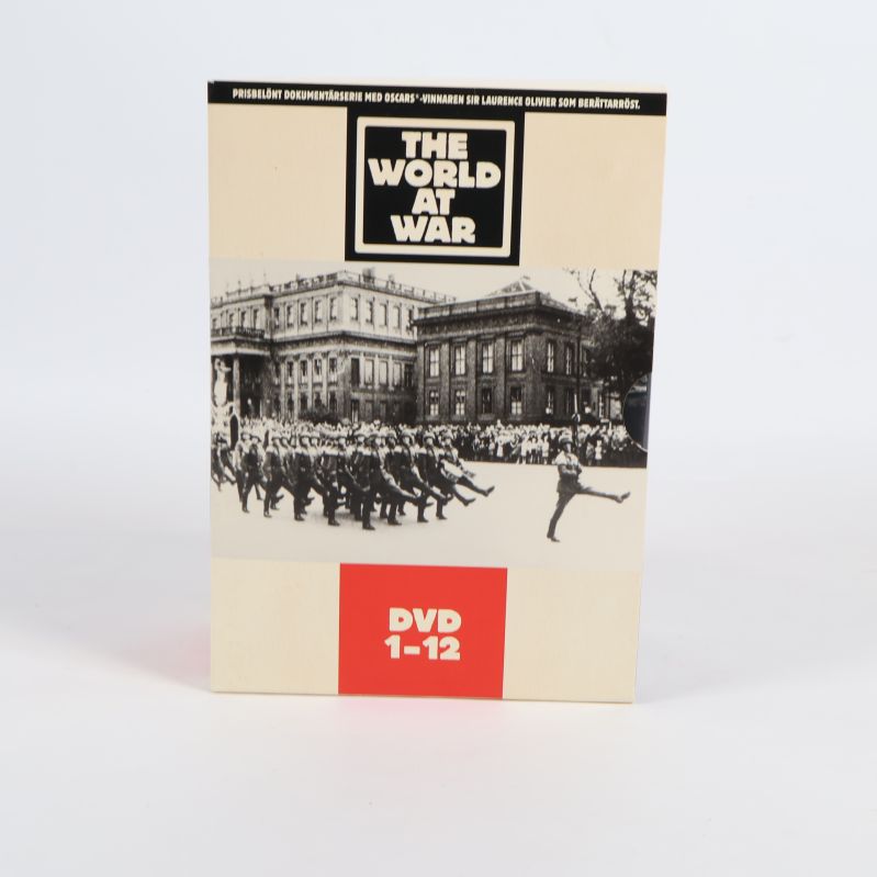 Framsida av The World at War DVD-box med röd DVD-märkning