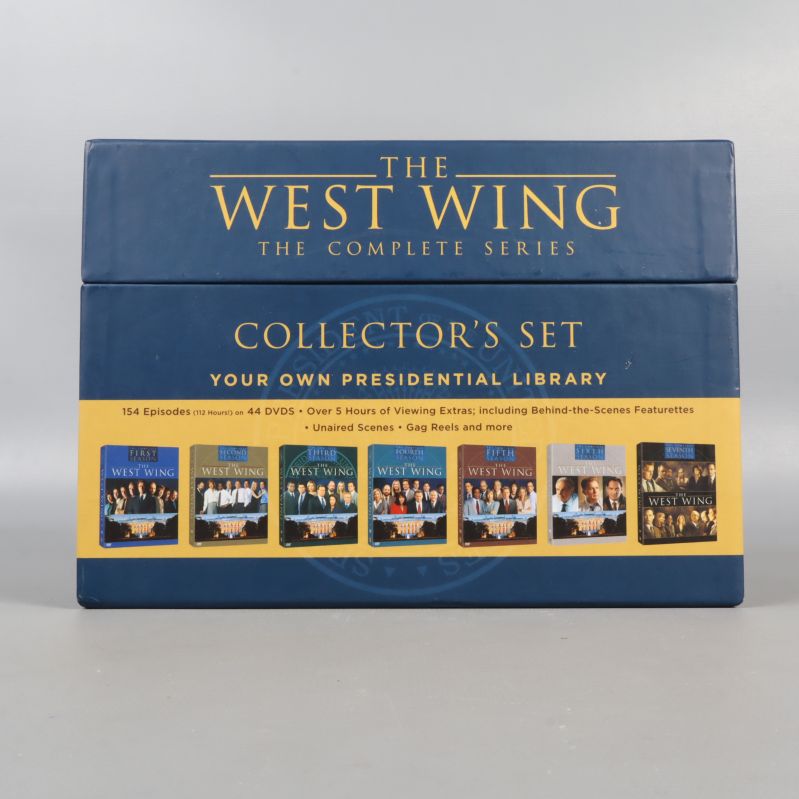 Framsidan av The West Wing Collector's Set med serieöversikt