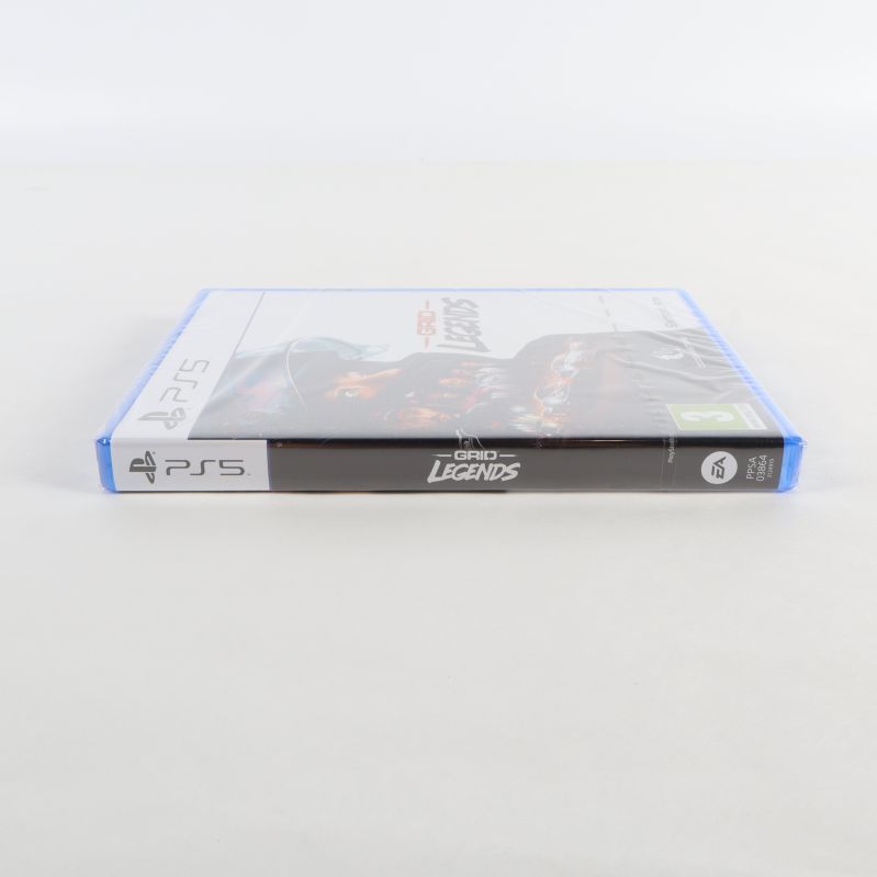 Rygg på GRID Legends PS5-fodral med titel och logotyp