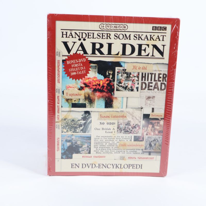 Framsida på DVD-box Händelser som skakat världen