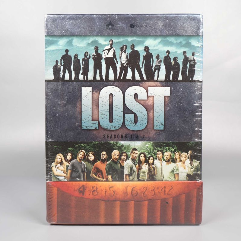 Framsidan av Lost säsong 1-2 DVD-box med karaktärer