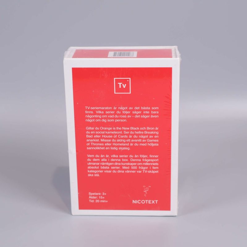 Baksidan av spelbox med spelbeskrivning och detaljer