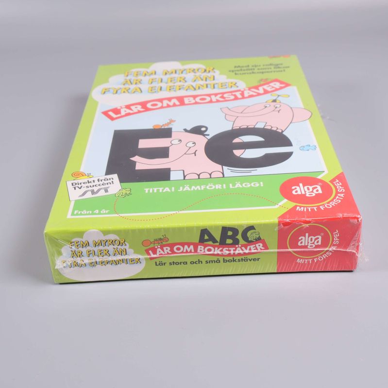 Bokstavsspelet liggande, visar framsidan