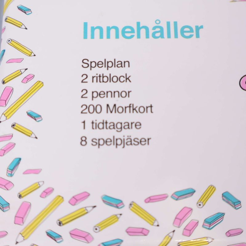 Närbild på innehållsförteckning med text