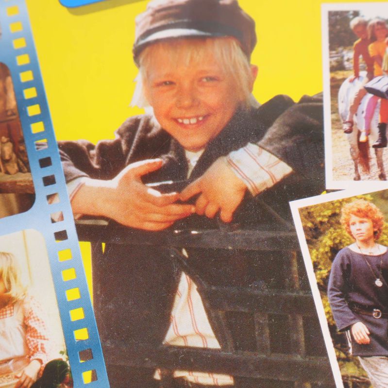 Närbild på Pippi Långstrump-karaktär från spelets framsida