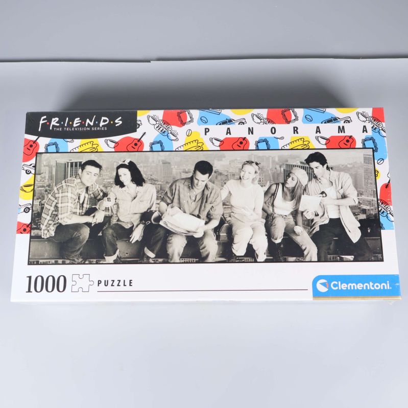 Framsidan av Friends Panorama pussel med 1000 bitar
