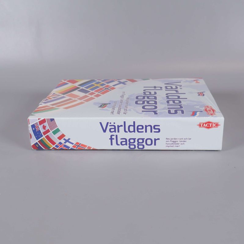 Sidan av spelet Världens flaggor med titel