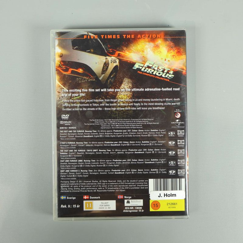 Baksida av dvd-boxen med detaljerad beskrivning