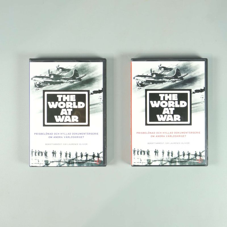 Två separata DVD-fodral ur boxen med liknande layout