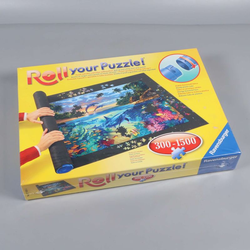 Snedvy av pusselmatta i kartong från Ravensburger