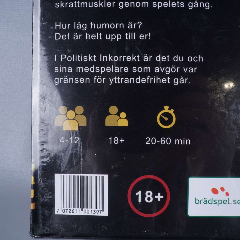 Detaljbild med spelikoner och åldersgräns 18+