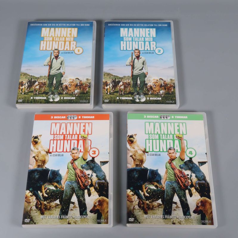Samlade DVD-fodral från Mannen som talar med hundar säsong 1 till 4
