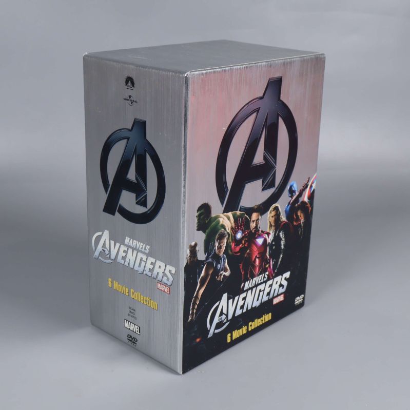 Sido- och framsida av Avengers 6 Movie Collection DVD-box