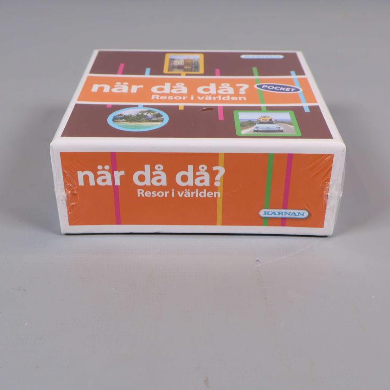 Sidan av spelboxen med namnet När då då?