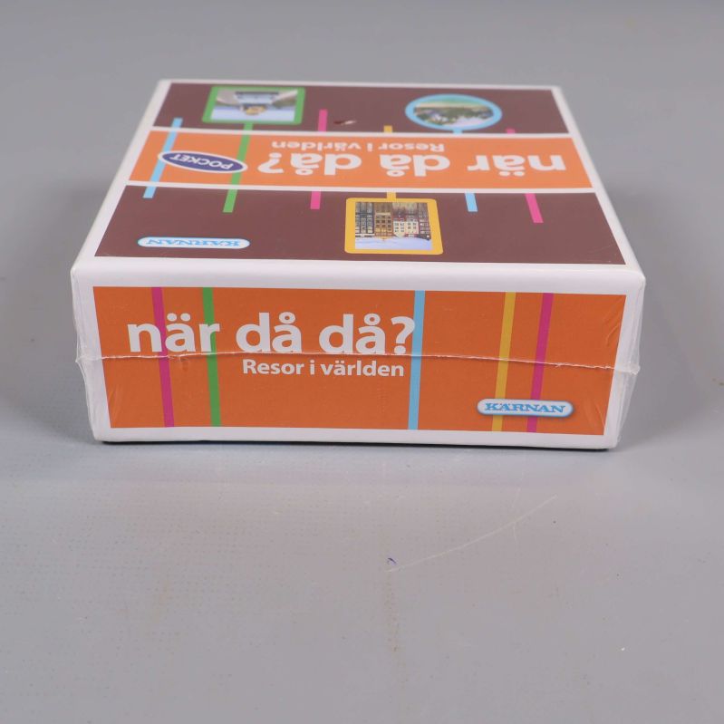 Spelboxen När då då? i perspektiv och logotypen Kärnan