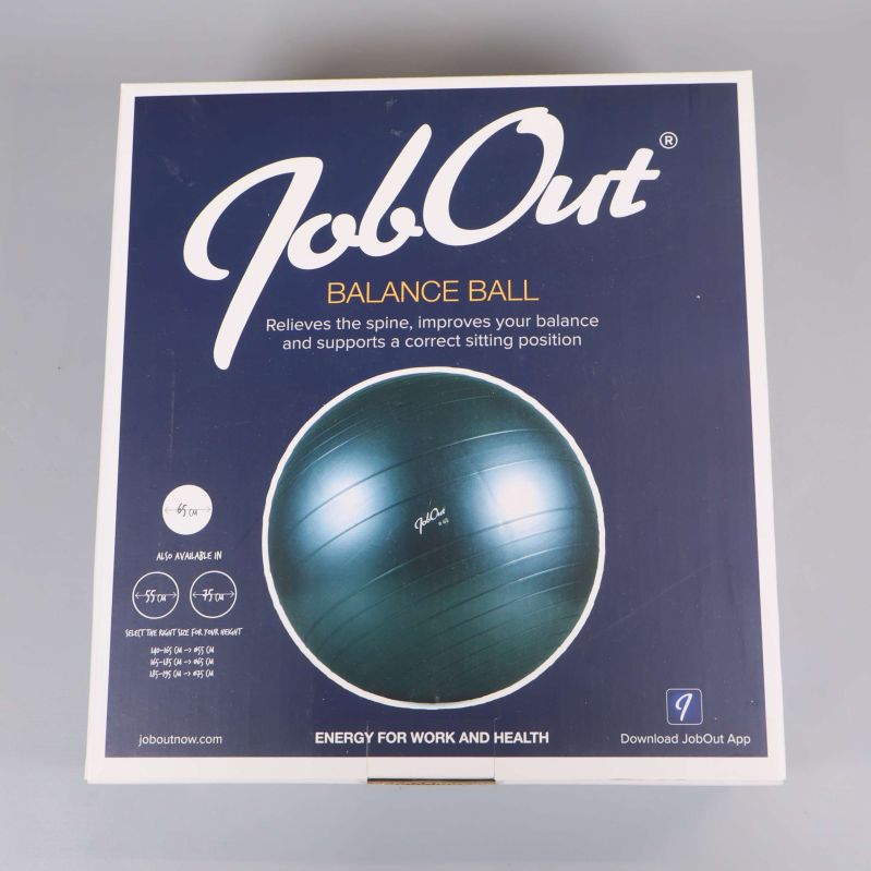 JobOut balansboll i originalförpackning med produktbild