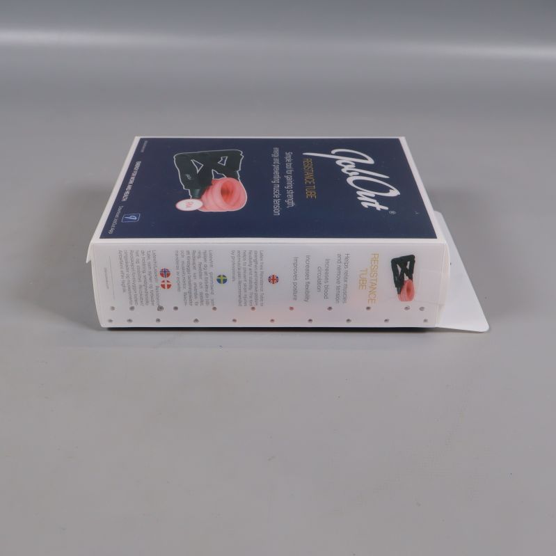 Sidan av förpackning med beskrivning och grafiska detaljer