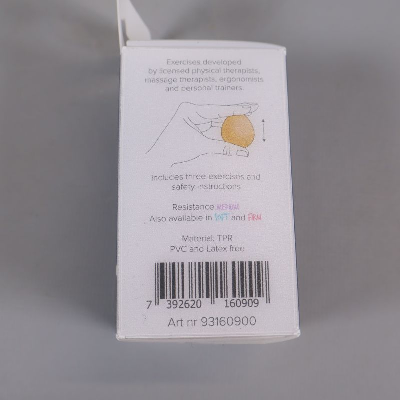 Sida av förpackning med text om material och övningsinstruktioner