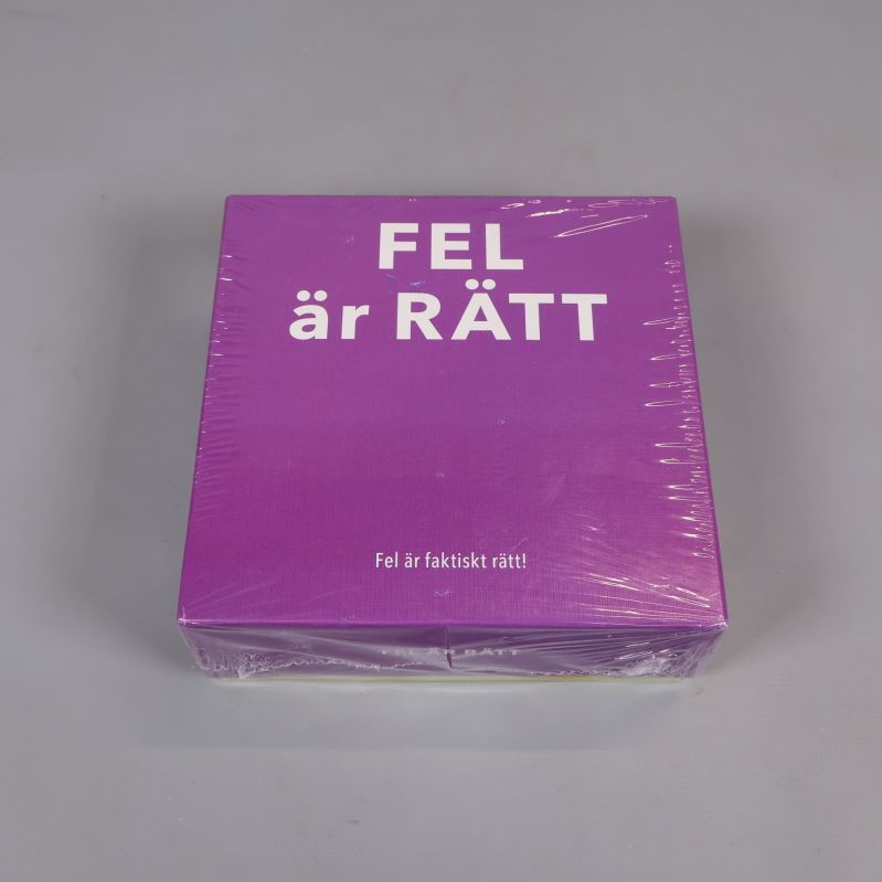 Framsidan på quizspel med texten Fel är Rätt
