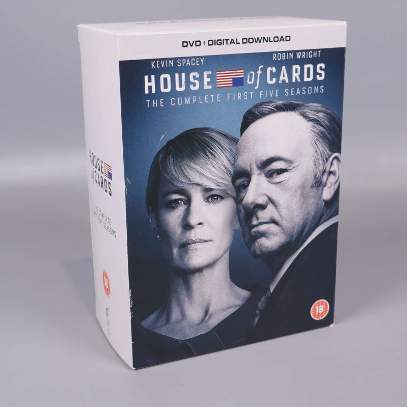 Huvudbox House of Cards med porträtt av huvudkaraktärer