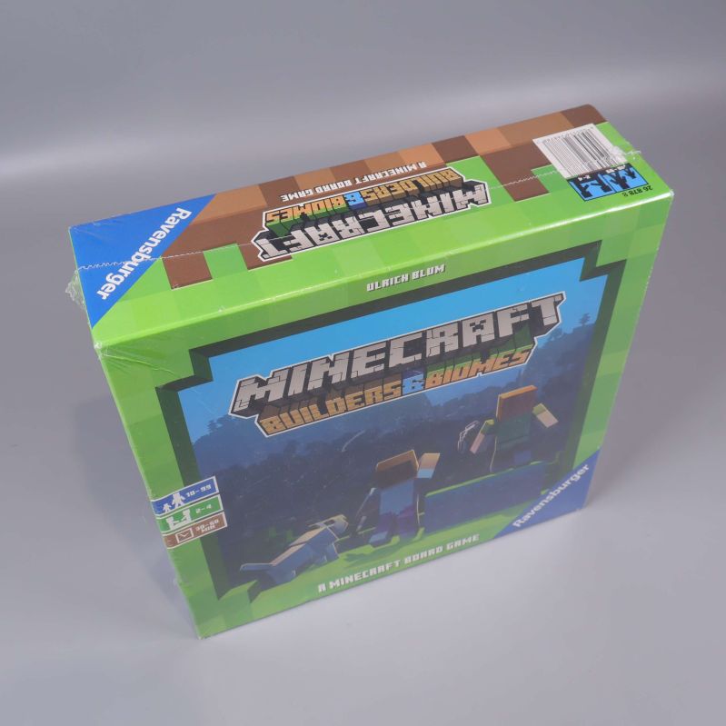 Övre sned vy av Minecraft Builders & Biomes sällskapsspel
