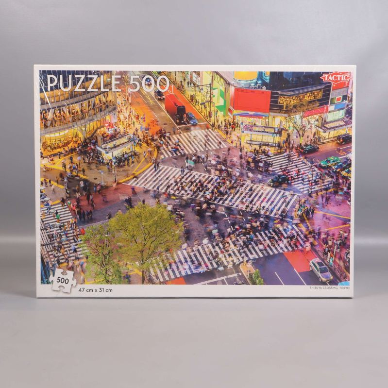 Framsidan av pusselask med Shibuya Crossing-motiv, 500 bitar