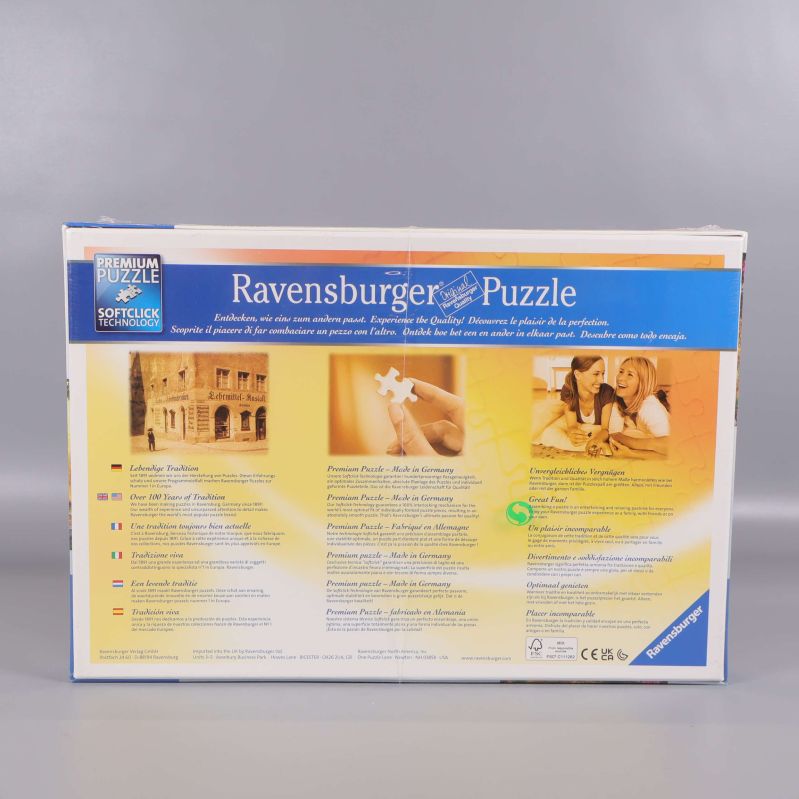 Baksidan på pusselkartong Ravensburger 500 bitar